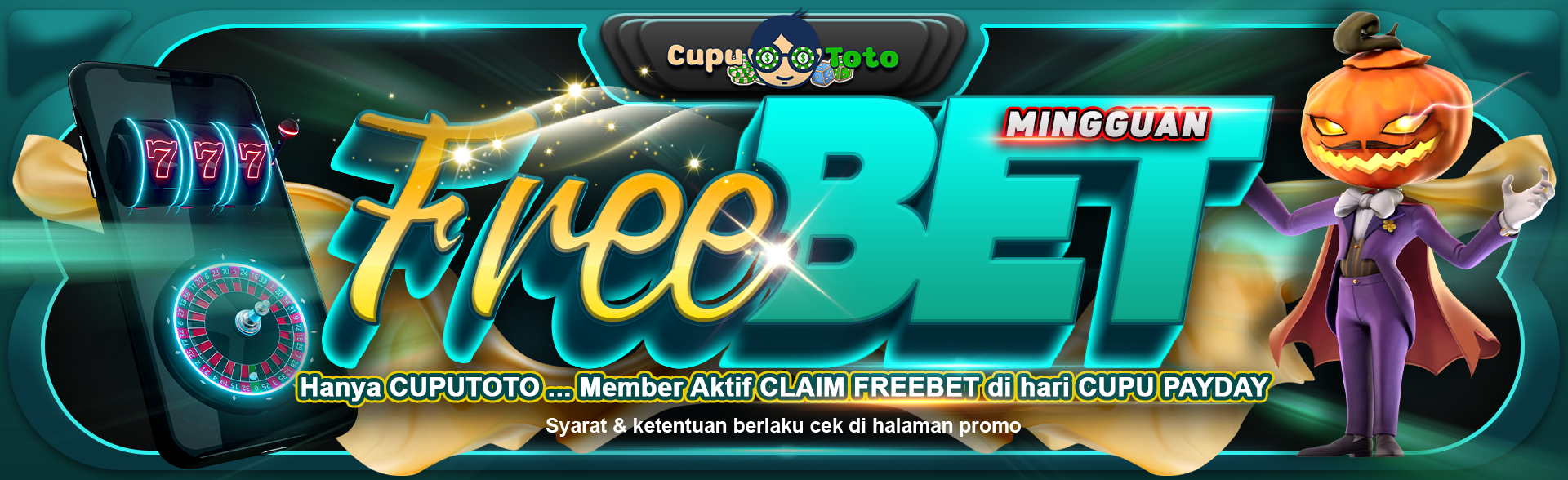 BANNER DEPAN = FREE BET MINGGUAN