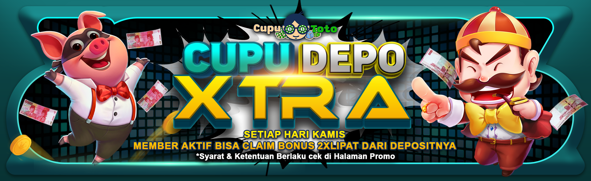 BANNER DEPAN = BONUS X-TRA 100%