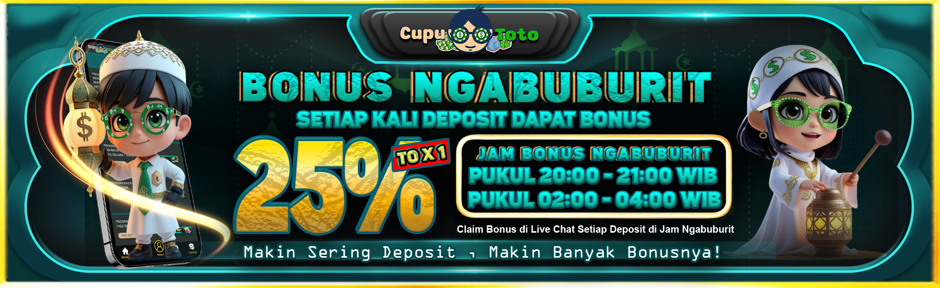 BONUS NGABUBURIT 25%