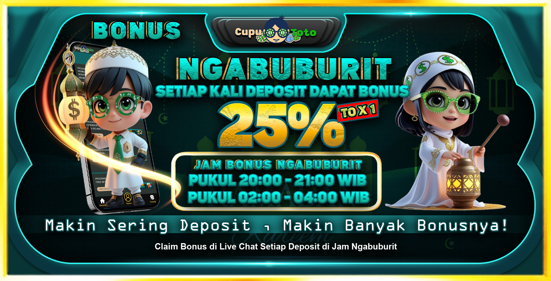 BONUS NGABUBURIT 25%